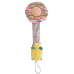 Attache-tétine bois et silicone chat, Moulin Roty de Moulin Roty