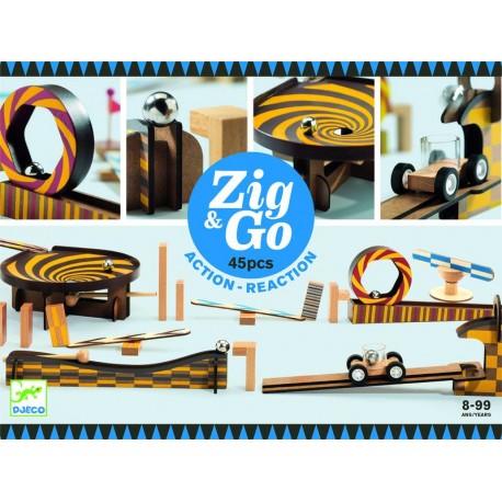 Zig & Go, actie-reactie baan (45 stuks)