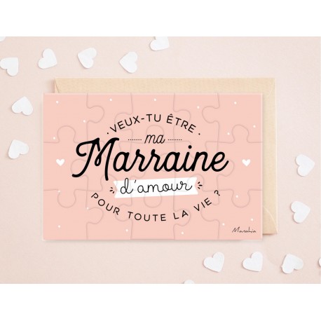 Puzzle d'annonce "Marraine"