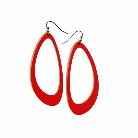 Boucles d'oreilles Monarq M rouge Restore