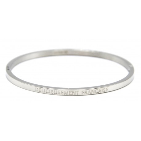 Bracelet argenté "Délicieusement française"