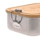 Inox brooddoos met bamboe deksel Garden Explorer