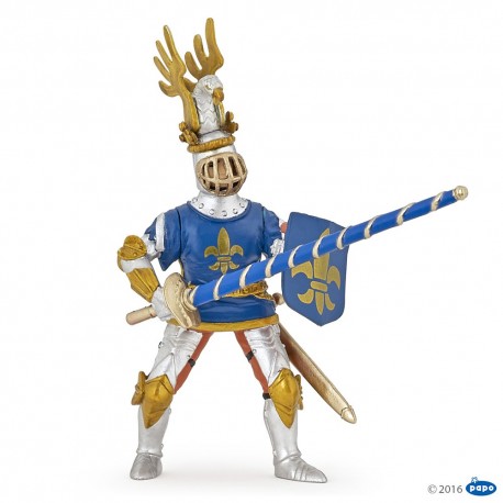 Figurine Chevalier bleu fleur de lys Papo