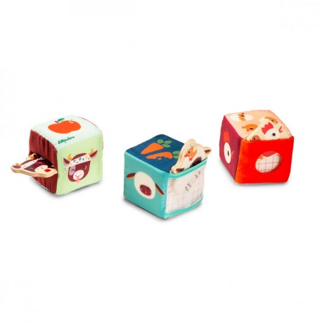 Jeu de cubes Cache-Cache Ferme Lilliputiens