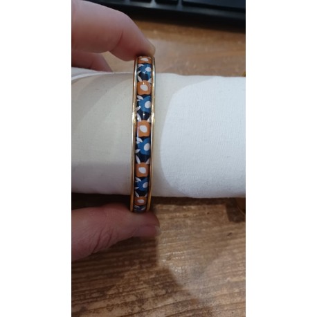 Bracelet jonc fin Fleurs bleues La Belle Camille