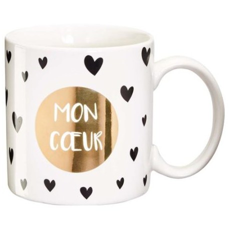 Mug Black&Gold "Mon coeur"