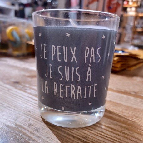 Bougie "Je peux pas, je suis à la retraite"