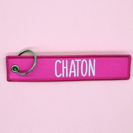 Porte-clé tissé "Chaton"