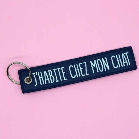 Sleutelhanger "J'habite chez mon chat"