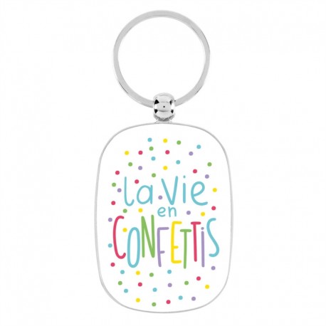 Porte-clef "La vie en confettis"