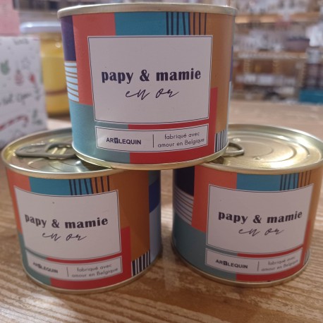 Bougie conserve "Papy et Mamie en or"