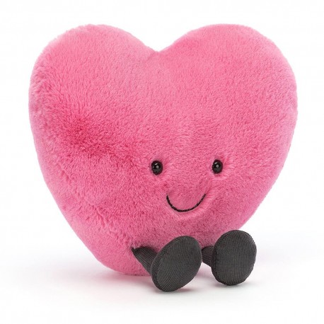 Doudou coeur amuseable rose Large Jellycat