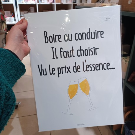 Affiche "Boire ou conduire, il faut choisir..."