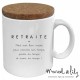 Mug met deksel "définition retraite"