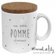 Mug met deksel "Ma petite pomme d'amour"