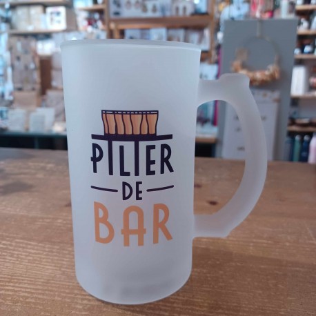 Chope de bière "Pilier de bar"