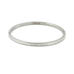 Armband zilver "Super maman"