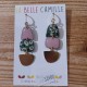 Boucles d'oreilles Janie Liberty vert La belle Camille