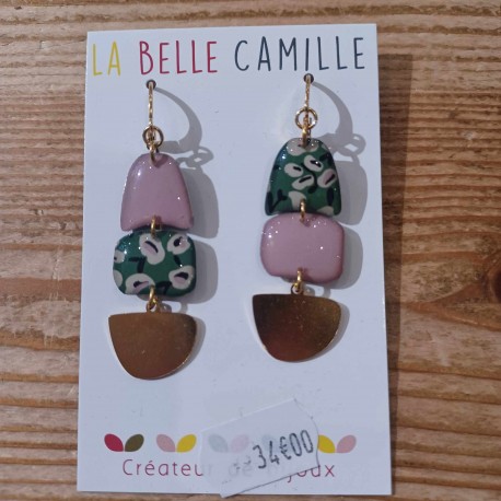 Oorbellen Janie Liberty groen La Belle Camille