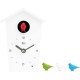 Horloge coucou chants d'oiseaux MINI (blanc)