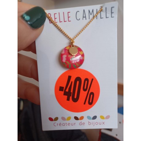 Collier Nina Fleurs rouges La belle Camille